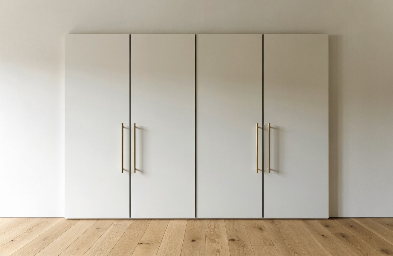 Straight-on wardrobe elevation used for shade visualisation
